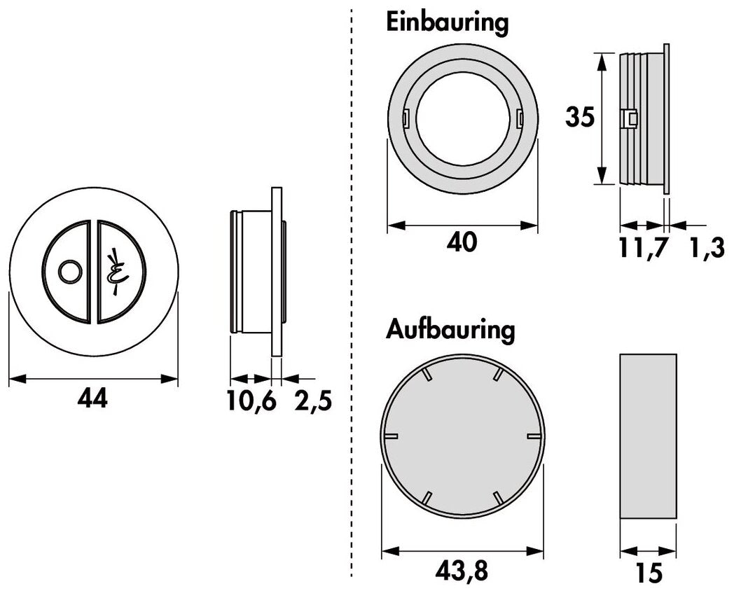 Branco Funkfernbedienung, silber