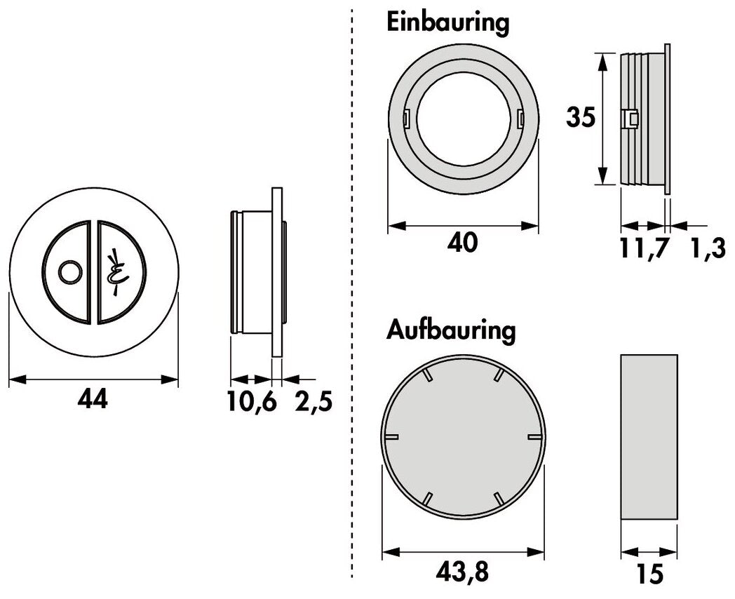 Branco Funkfernbedienung, silber