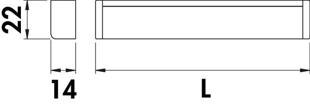 Lungo LED edelstahlfarbig