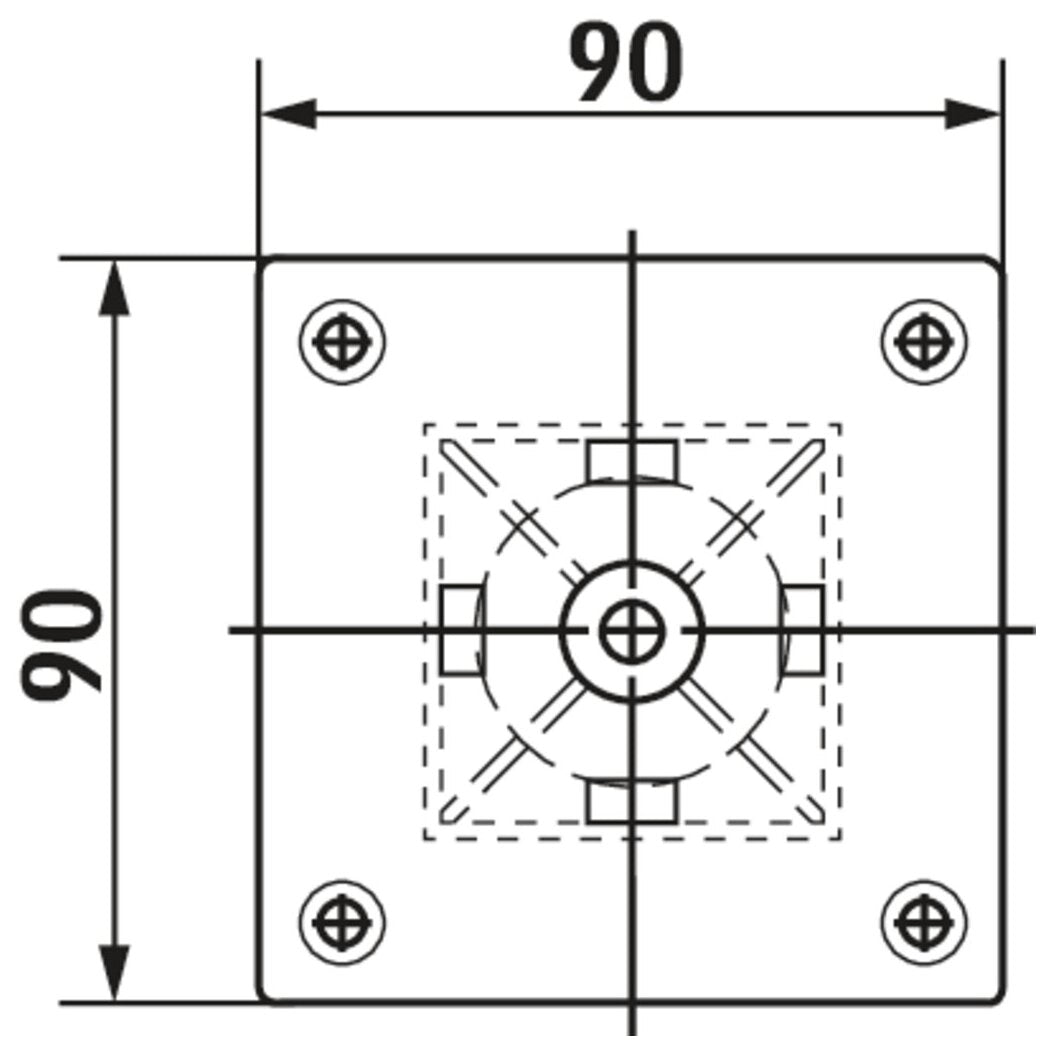 Kreta Vierkantfuß Aluminium