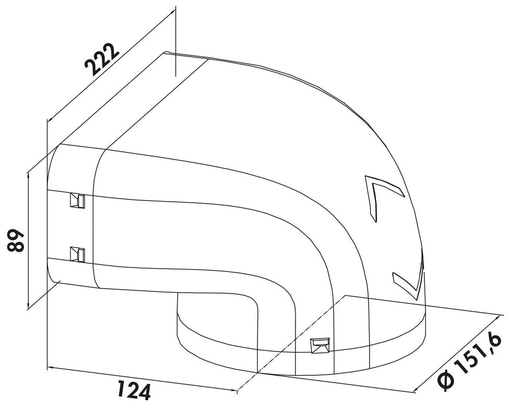 PRIME flow P-UR 150 Umlenkstück 90°, hellgrau
