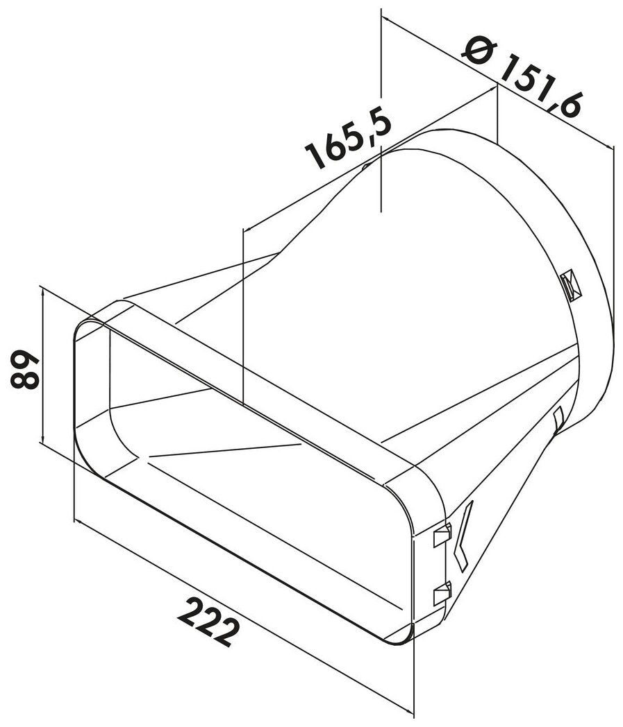 PRIME flow P-EST 150 Endstück, hellgrau