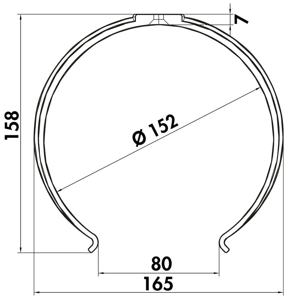 PRIME flow P-RKH 150 Rundkanalhalterung, hellgrau