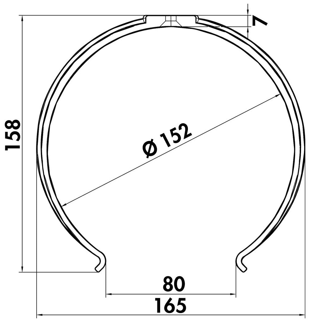 PRIME flow P-RKH 150 Rundkanalhalterung, hellgrau