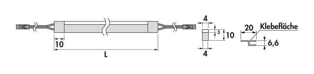 Calamaro LED Flex Stripes FW inkl. Sockelprofil, L 2600 mm, weiß