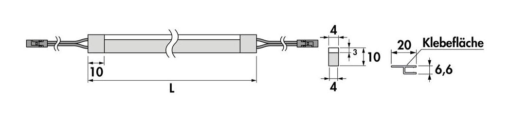 Calamaro LED Flex Stripes FW inkl. Sockelprofil, L 2600 mm, weiß