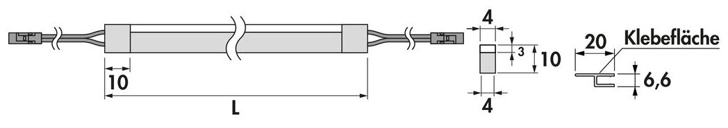 Calamaro LED Flex Stripes inkl. Sockelprofil, L 2600 mm, weiß