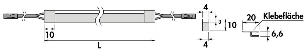 Calamaro LED Flex Stripes inkl. Sockelprofil, L 2600 mm, weiß