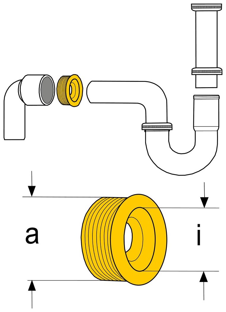 Gummimanschette für Anschlussrohre
