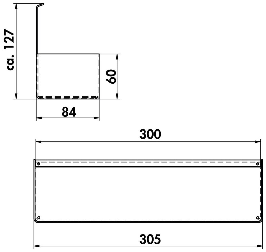 transFORM Ablage 2, schwarz matt