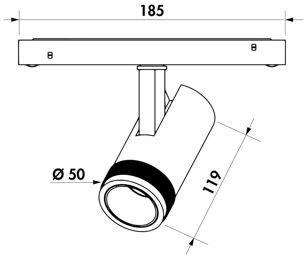 Easytrack ZOOM Spot, schwarz matt