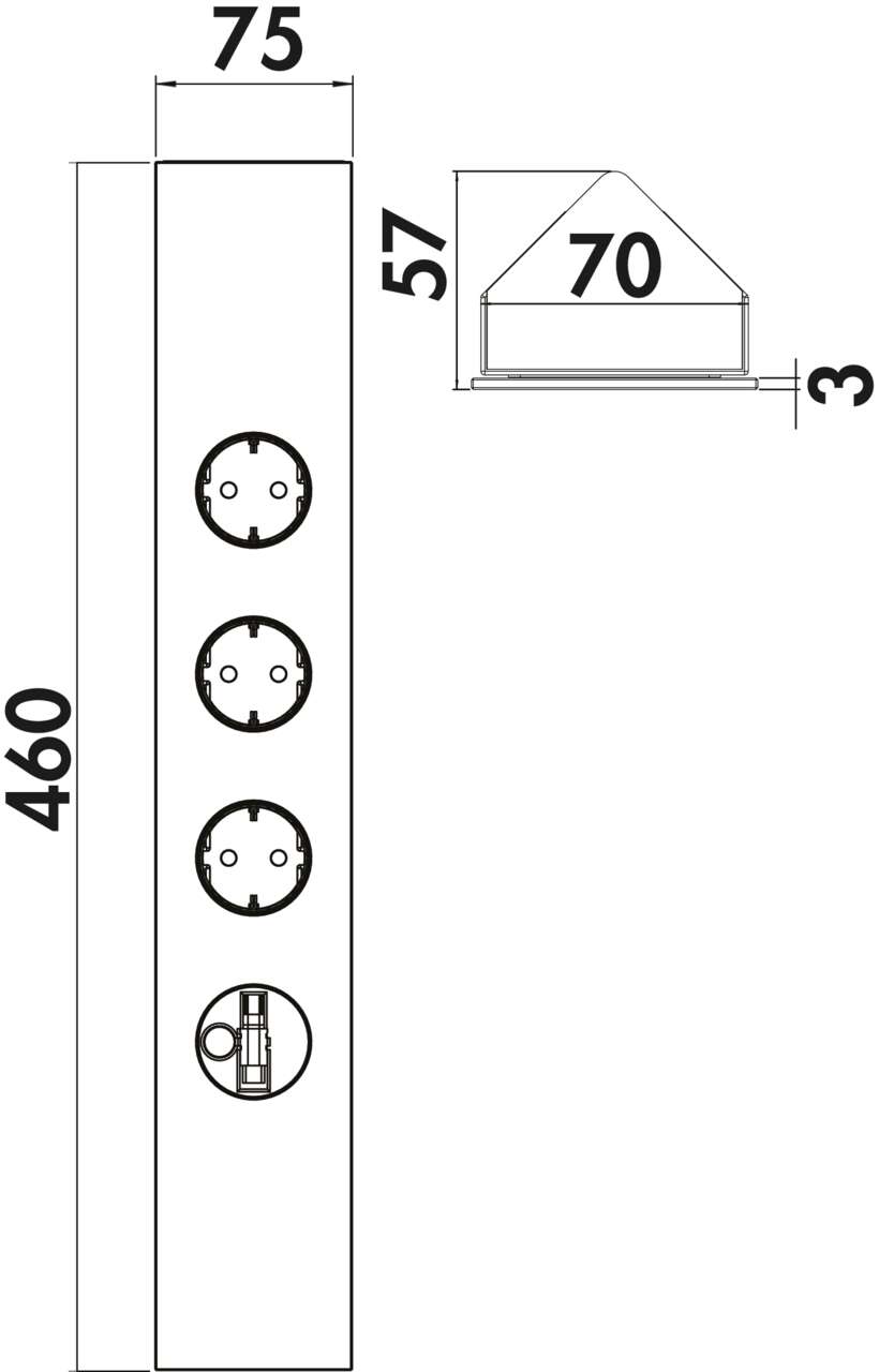 Mira Eck Glas USB C Snap