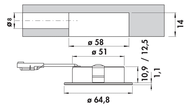 Zeichnung zu Anelli LED als Variante Set-3, schwarz matt von Naber GmbH in der Kategorie Lichttechnik in Österreich auf conceptshop.at