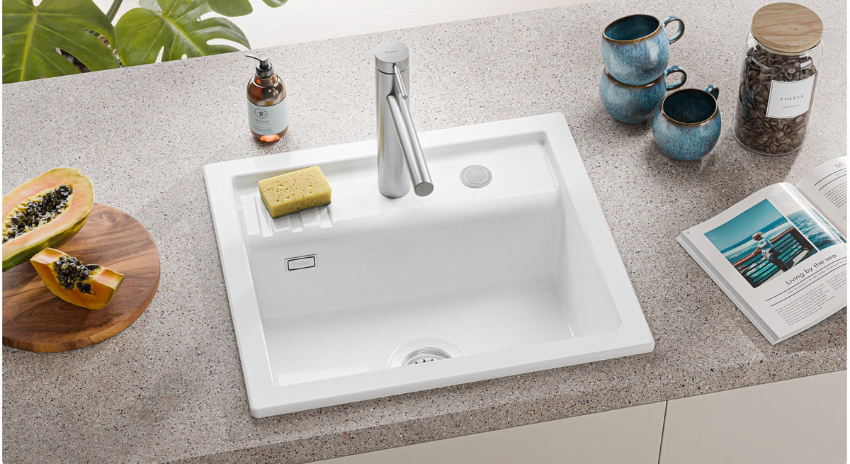 NABER-CONTURA SILQUA Design-Spüle mit integrierter Armaturenbank