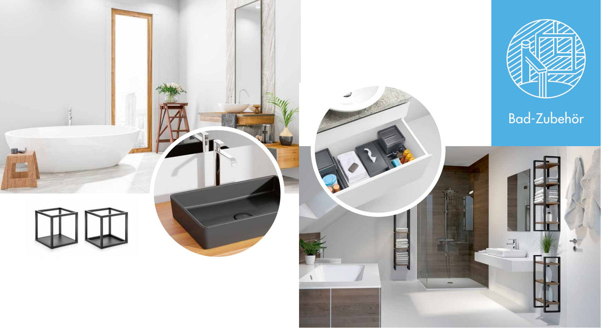 Naber Badzubehör, Relingsystem ALTO und elegante Badarmaturen