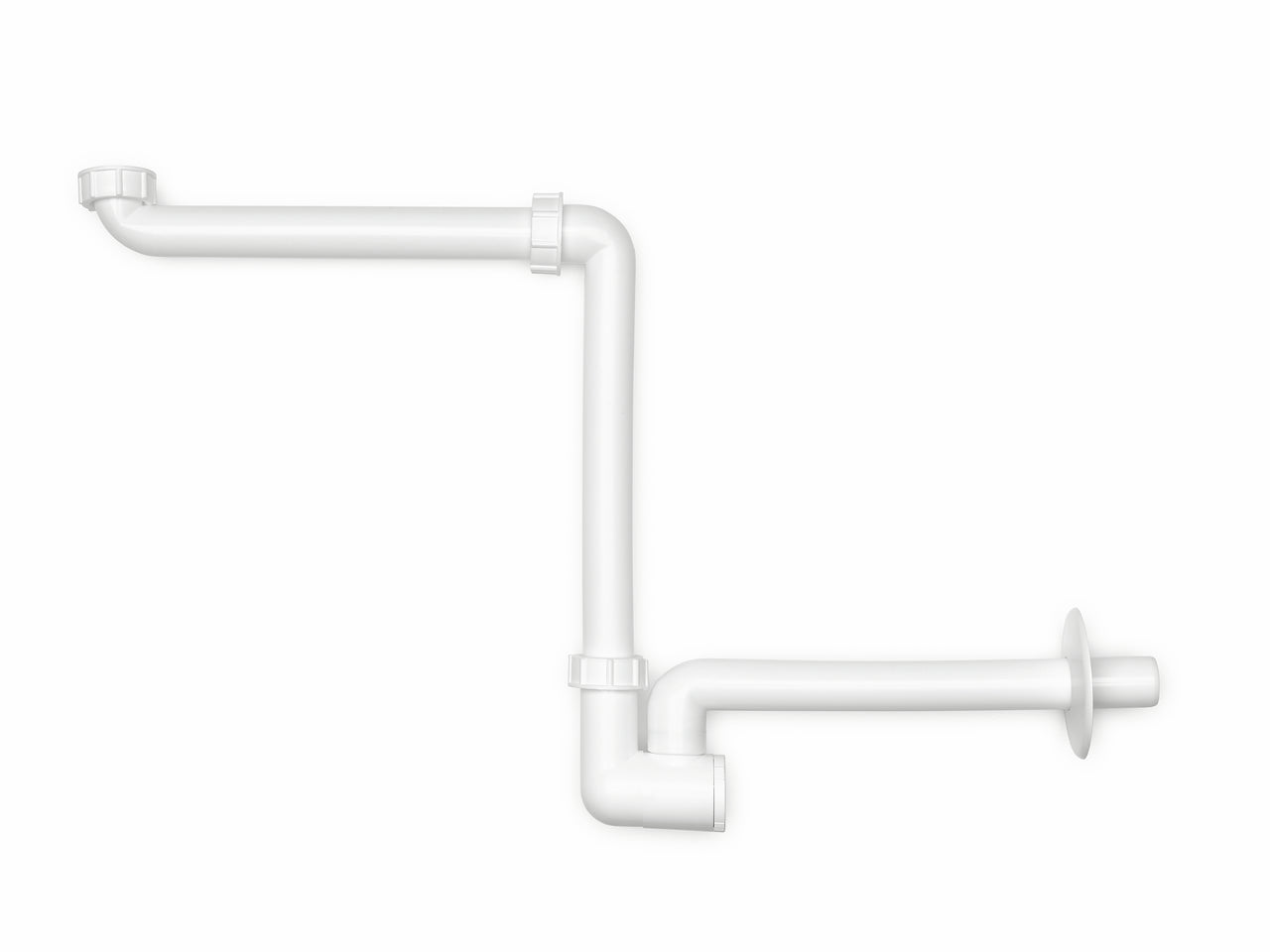 Waschtisch-Möbel-Siphon, weiß
