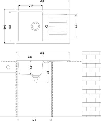 Corto 780 - Set inkl. Gramix 1 Hochdruck-Armatur