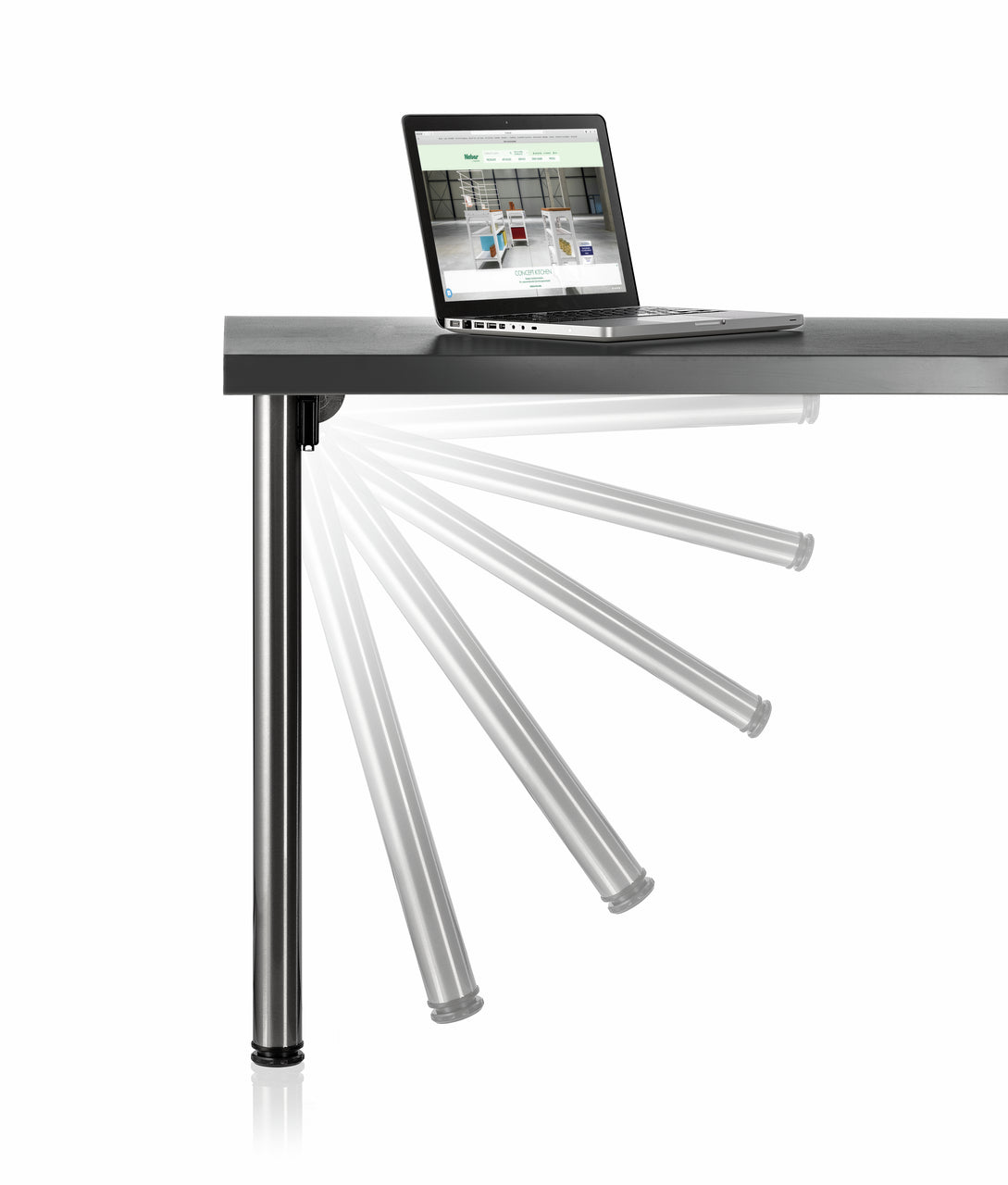 Click rund, edelstahlfarbig