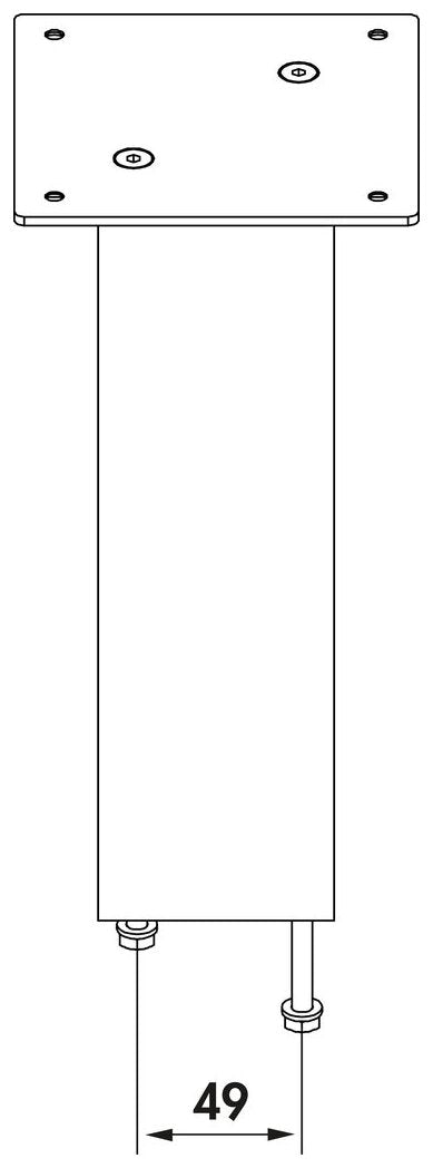 Connero 1 schräg, schwarz matt, H 170 mm