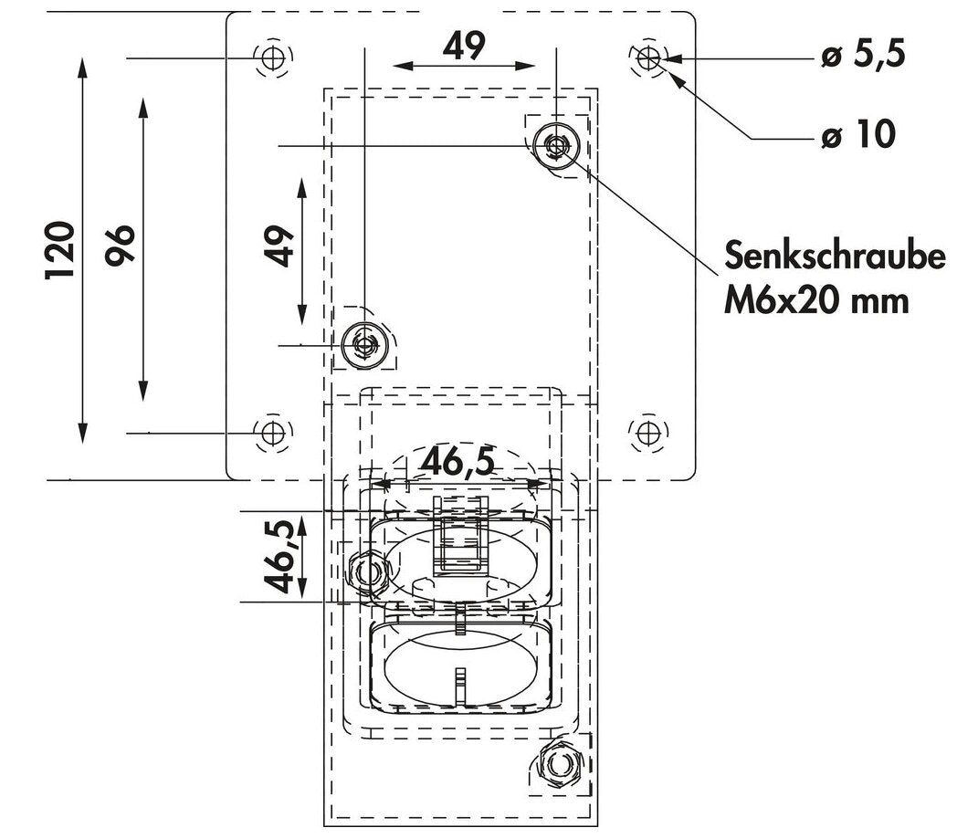 Connero 3 schräg, schwarz matt, H 170 mm