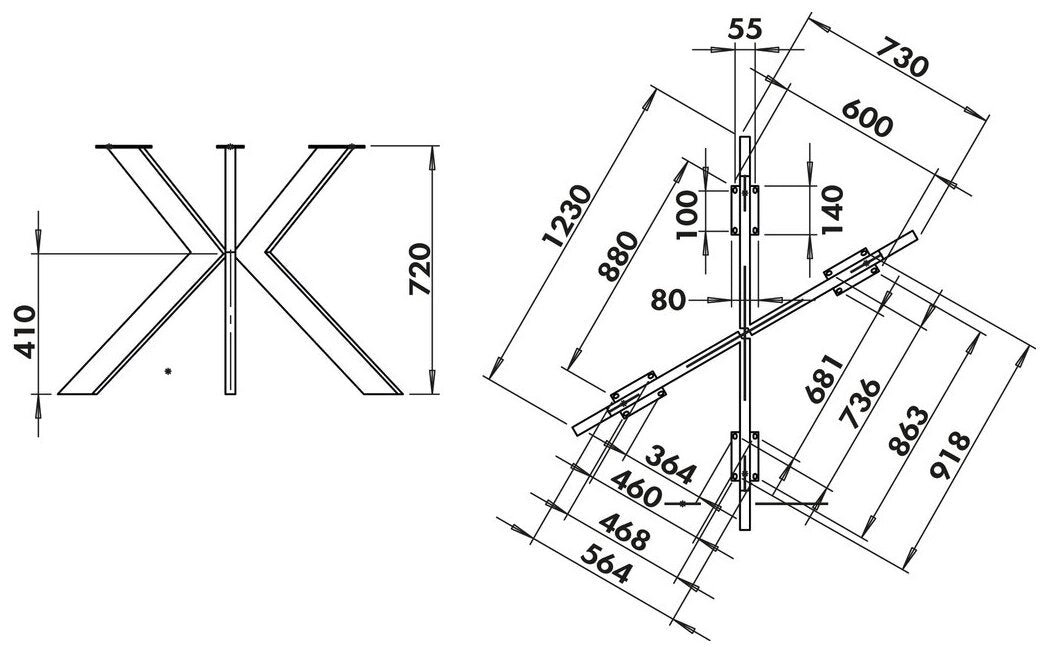 Struktura, schwarz matt