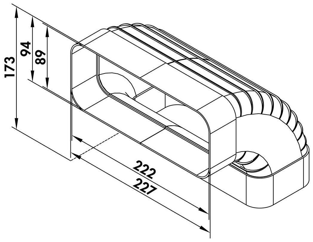 F-RBV 150 Rohrbogen vertikal 90°, weiß