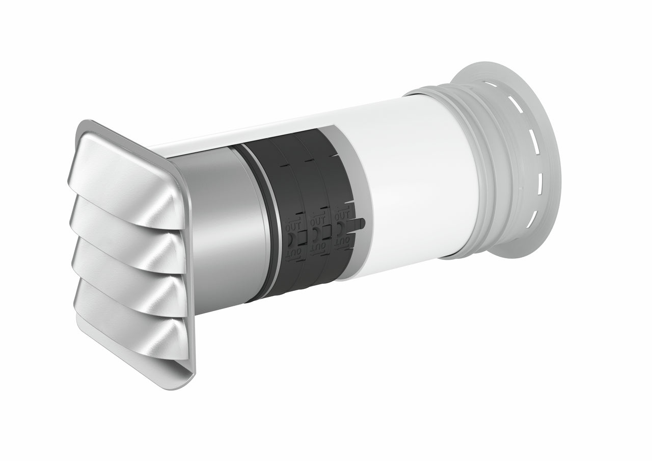 PRIME flow P-E-Jal Col 150 Mauerkasten inkl. THERMOBOX, weiß, Edelstahl