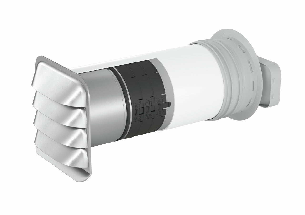 PRIME flow P-E-Jal Col flow 150 Mauerkasten inkl. THERMOBOX, weiß, Edelstahl