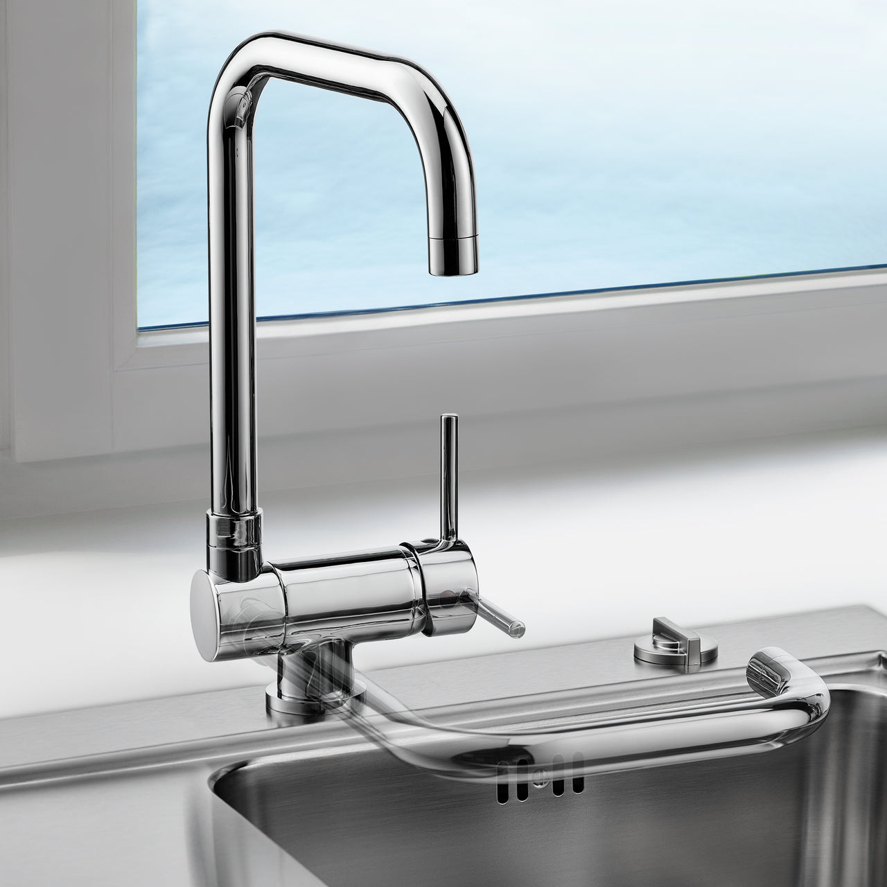 LINEA Drizza Fensterarmatur, chrom, Hochdruck