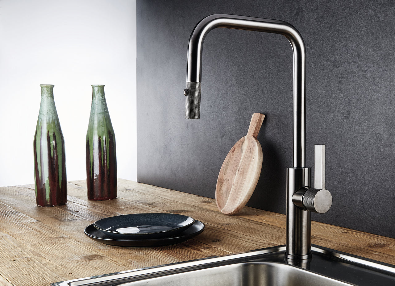 LINEA Lunaris, brushed black-nickel, Hochdruck