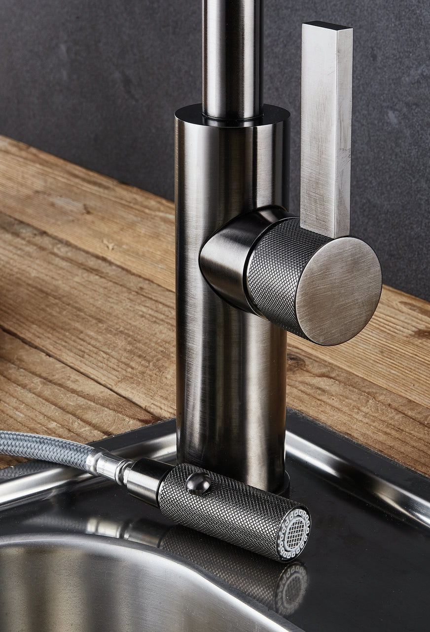LINEA Lunaris, brushed black-nickel, Hochdruck