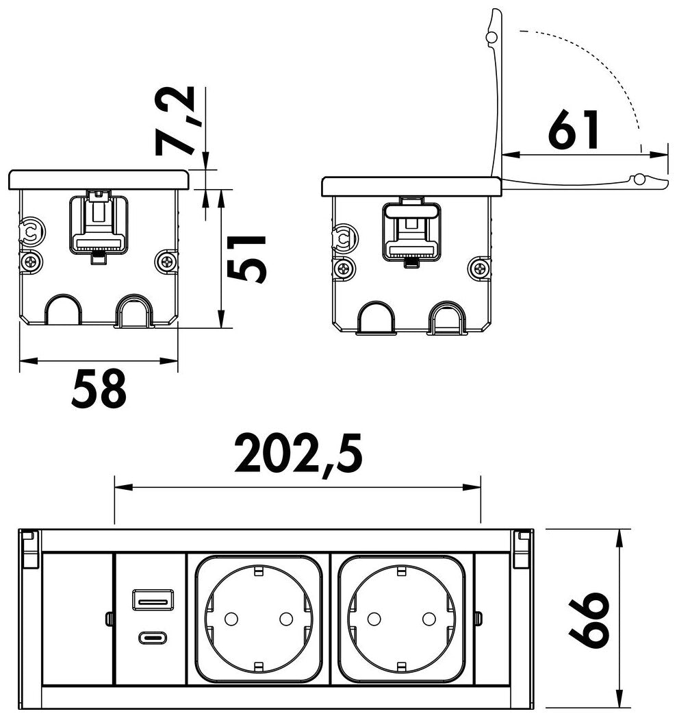 VersaLid USB A/C