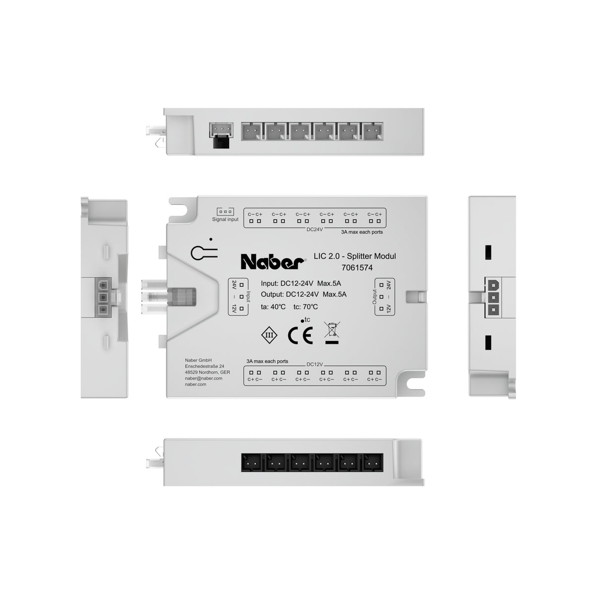 LIC 2.0 Driver LED Verteilermodul, 12/24 V