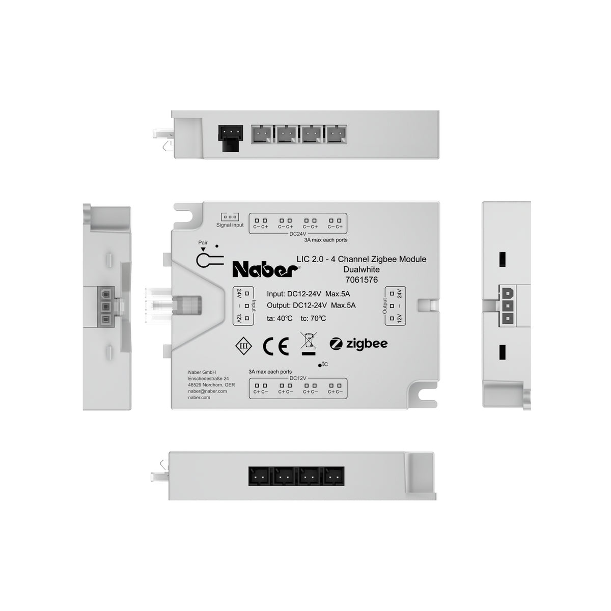 LIC 2.0 Driver LED 4-Kanal Modul Funk/ZigBee, 12/24 V