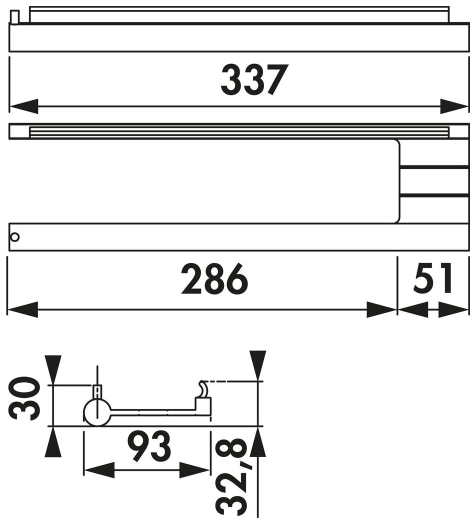 Lucento Papierrollenhalter, schwarz