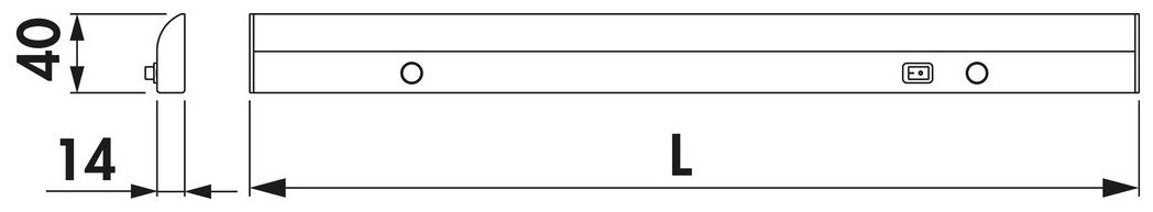 Fluente LED schwarz matt