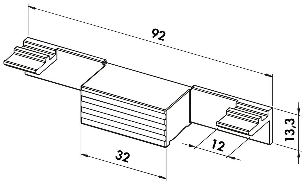 Verbindungselement, schwarz matt