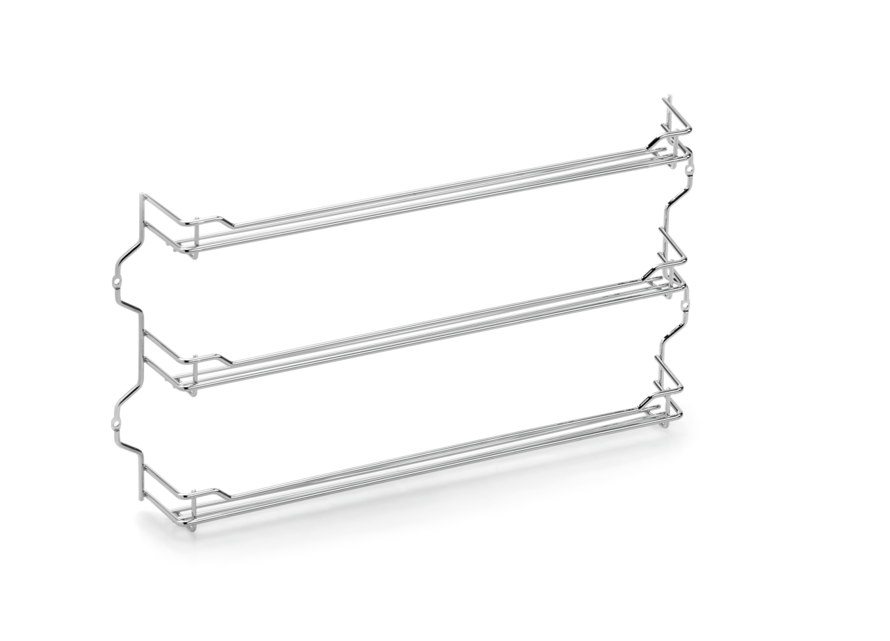 Gewürzbord chrom 4, für  3x8 Dosen