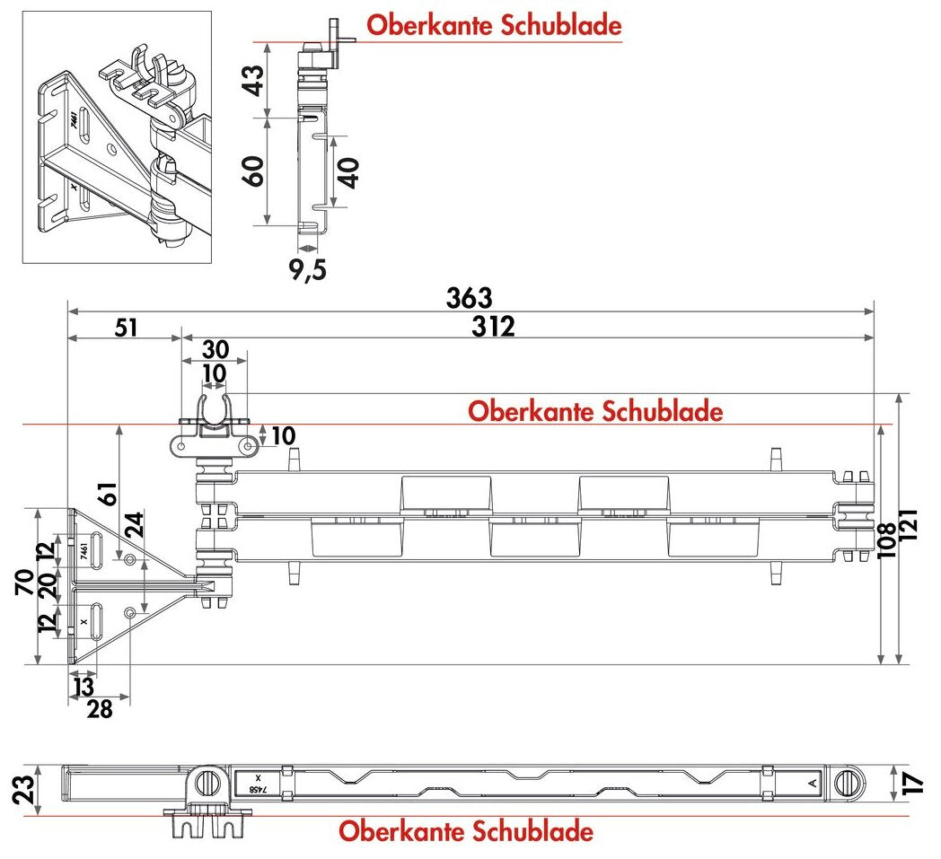 Evoline® Wing, ohne Schukosteckdose, schwarz matt