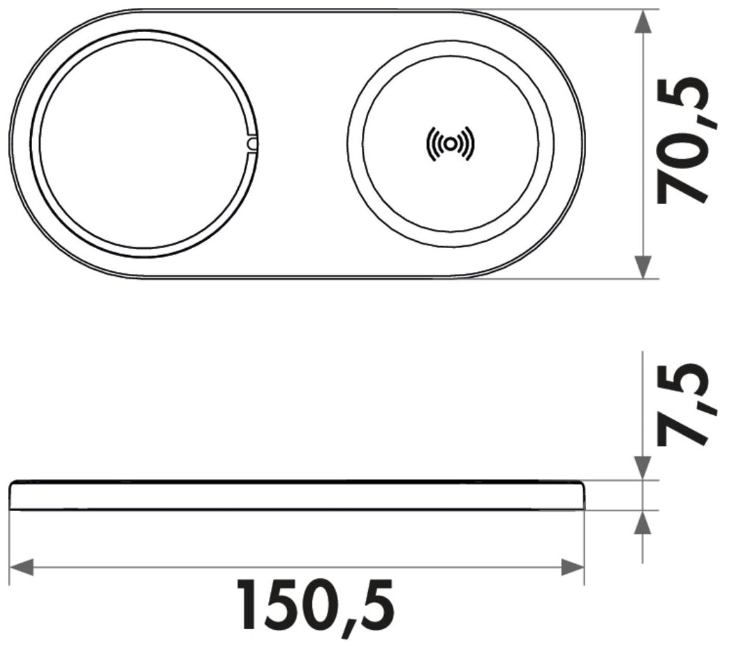 Evoline® One DisQ USB A+C Qi