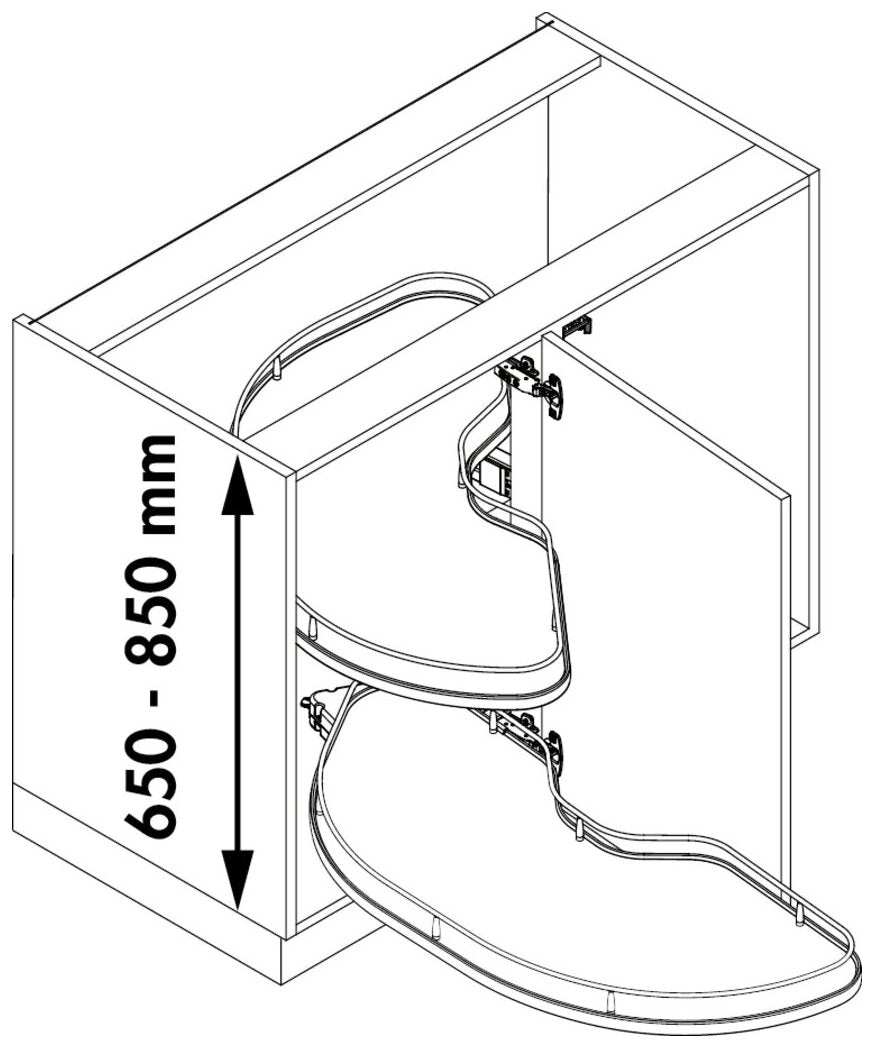 Cornerstone Maxx Beschlag, Eckschrank-Schwenkbeschlag, Set