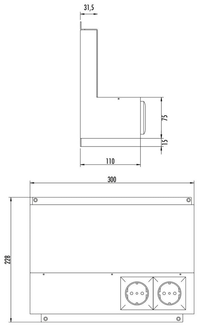 transFORM Powerbox, schwarz matt