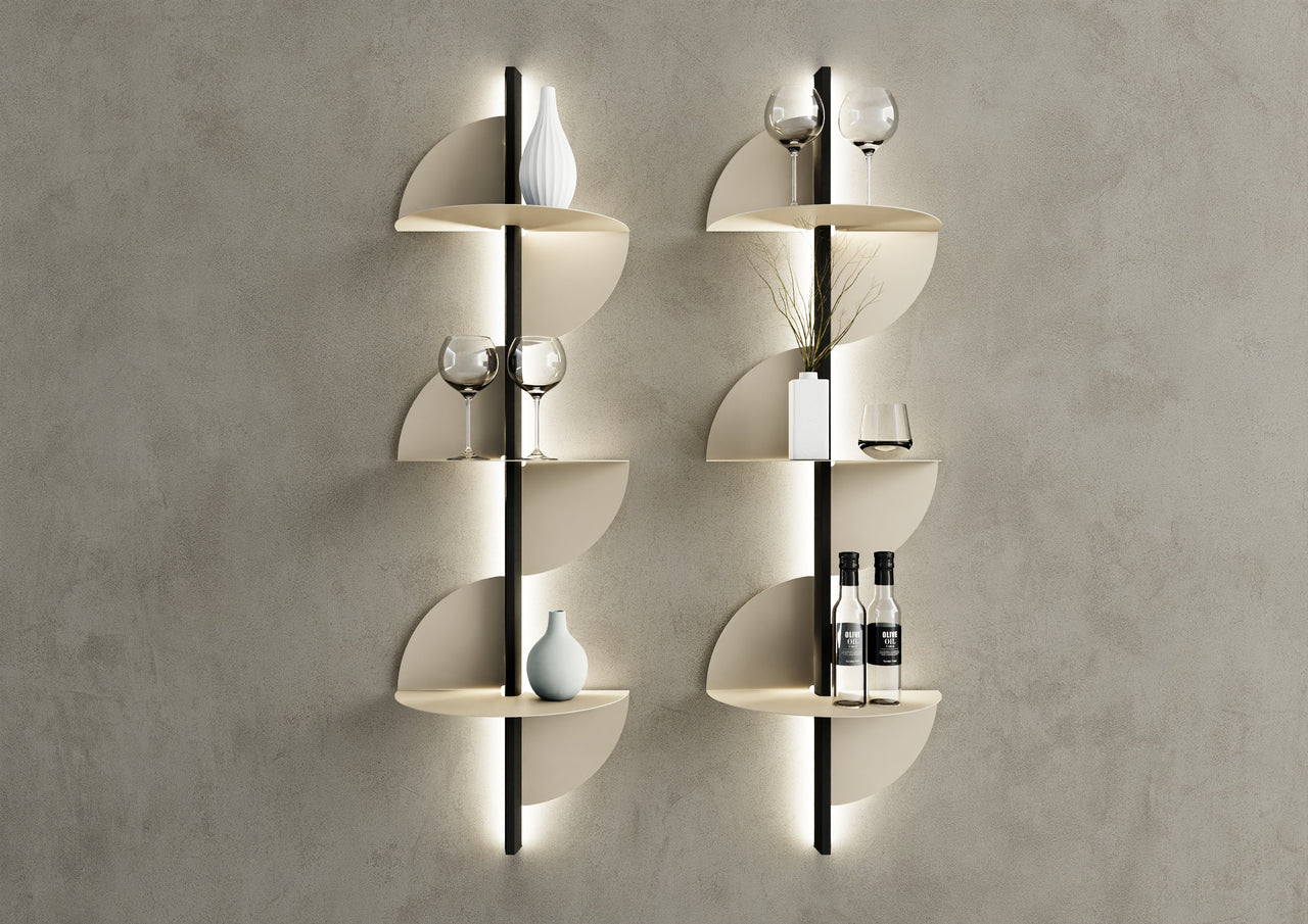 transFORM Regalsystem Wave, 1500 x 450 x 230 mm (H x B x T), 3 Böden