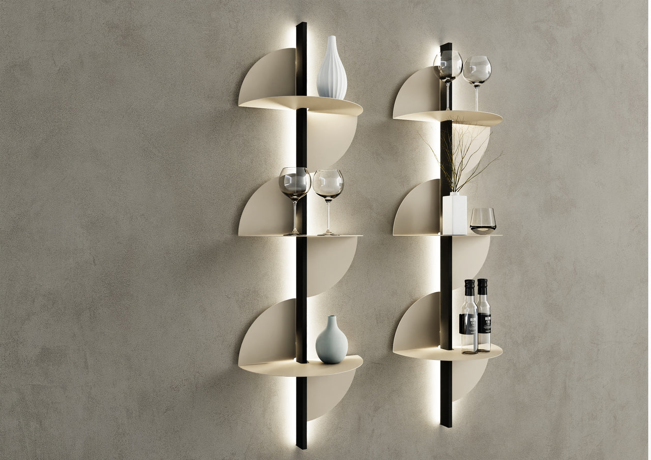 transFORM Regalsystem Wave, 1500 x 450 x 230 mm (H x B x T), 3 Böden