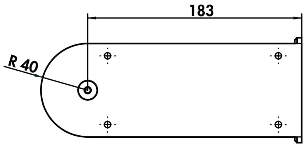 Capitello 4, Edelstahl, H 180 mm, Rohr-Ø 45 mm