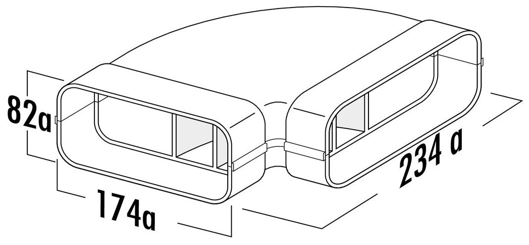MF-RBH 125 Rohrbogen horizontal 90°, weiß