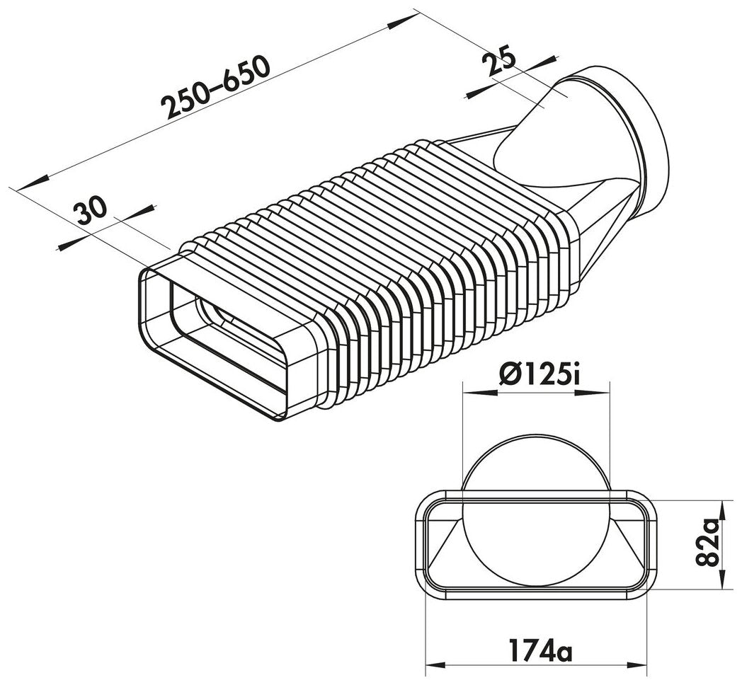 MF-RBFLEX 2 System 125 Rohrbogen, weiß