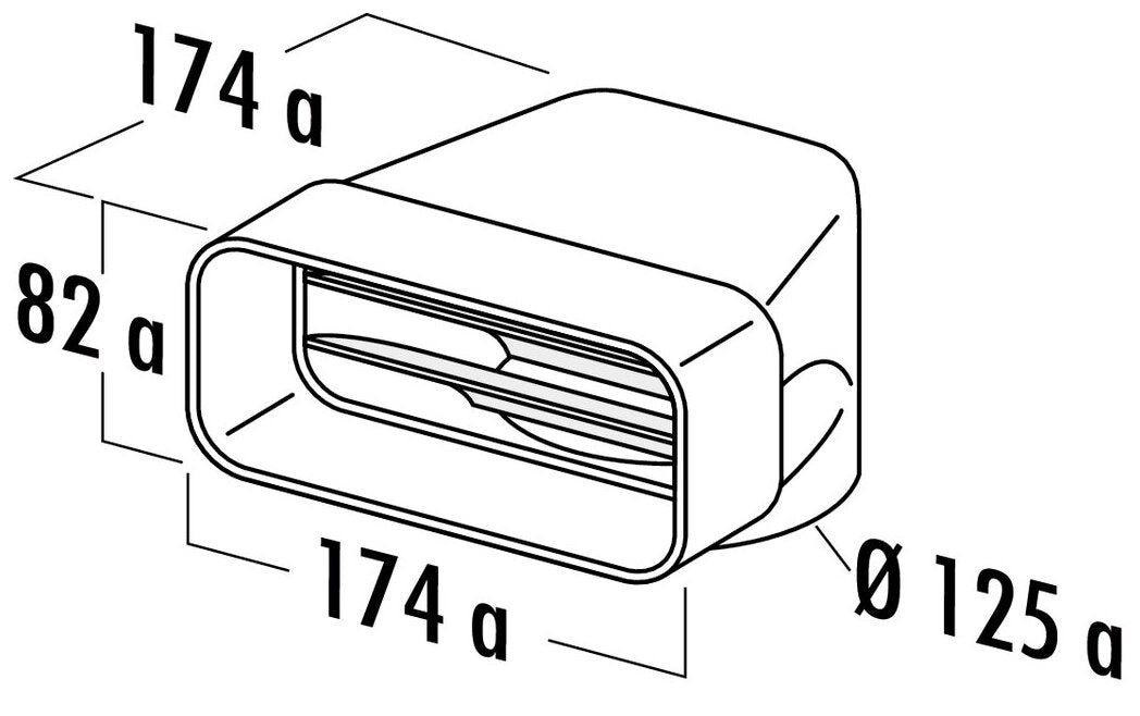 MF-UR 125 Umlenkstück 90°, weiß