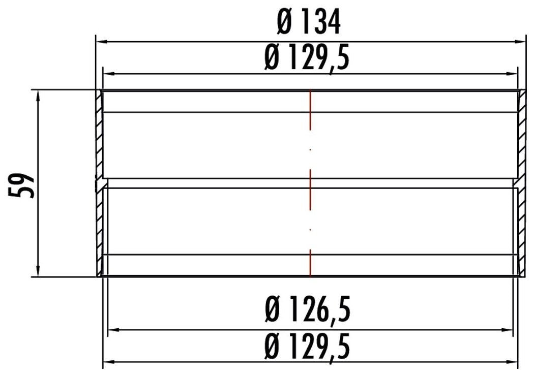 R-VBS 125 round Rohrverbinder, weiß
