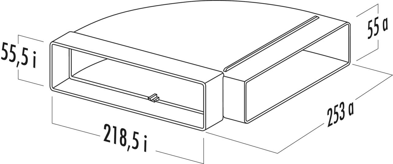 T-RBH 1 System 125 Breitkanalrohrbogen